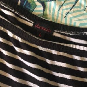shameless Skirts - Black white striped skater skirt large shameless Skirts - Black white striped skater skirt large